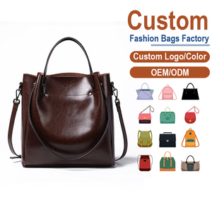 Sac fourre-tout antivol en cuir véritable huilé et ciré, marron foncé, rétro, grande capacité, sac à bandoulière pour trajets quotidiens, doublure en coton - Product Image 1