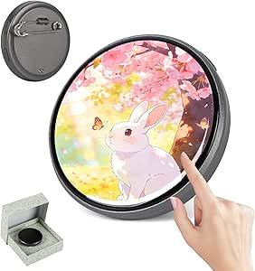 Open API Digital Video Badge 1.85" Touch HD Screen Bluetooth Rechargeable Open Source DIY Programmable OEM Custom AI Wearable - Product Image 1