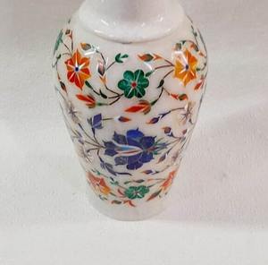 Vase à fleurs décoratif en marbre blanc fait main, vase en pierre naturelle pour la décoration intérieure de la maison, table de salon, cadeau, vente en gros - Product Image 2