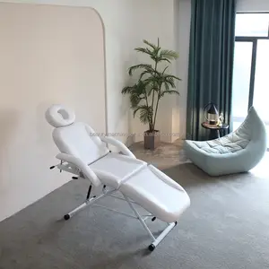 Multifunctional Wooden Tattoo Lash Bed Brown Facial <strong>Chair</strong> Massage Spa Beauty <strong>Folding</strong> Tables Bed with Stool - Product Image 1