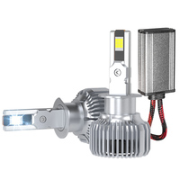 Kit de Faros Delanteros LED para Automóvil de 200W, H1, 6000K, 12V, Súper Brillantes, de Alta Velocidad, con Diseño de Ventilador Turbo Potente, Doble Tubo de Calor de Cobre al Vacío