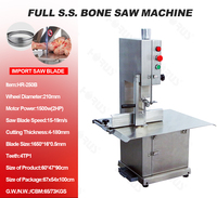 Scie à os de bœuf Horus 250B1500W 2HP entièrement en acier inoxydable pour boucheries et magasins de viande