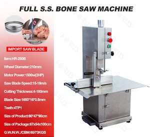 Scie à os de bœuf Horus 250B1500W 2HP entièrement en acier inoxydable pour boucheries et magasins de viande - Product Image 2