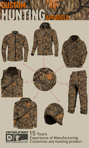 Giacca da Caccia con Cappuccio in Pile Camouflage Verde Stile Retrò per Uomo, Stampa a Sublimazione, Calda e Confortevole - Product Image 3