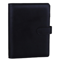 Fermeture à boucle magnétique B5 cahier de reliure en cuir pu avec poches porte-stylo
