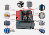Compresseur d'Air à Vis Tout-en-Un Sollant 7.5KW 11KW 15KW 18.5 Économie d'Énergie Vitesse Fixe