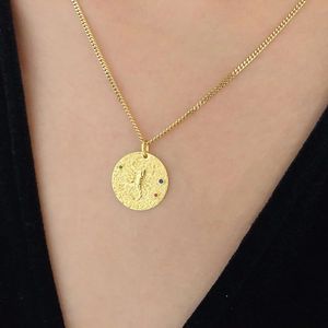Collier pendentif en or véritable 18 carats avec chaîne, motif constellation, certifié Xinfly - Product Image 5