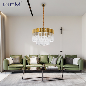 Wholes-Lámpara de decoración de Hotel, hecho en China dorado accesorio de luz, candelabros de cristal - Product Image 6