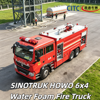 Meilleur prix SINOTRUK HOWO 6x4 Camion de pompiers à eau et mousse pour les incendies miniers, bonne maniabilité
