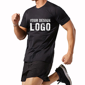 T-shirt de sport pour homme en coton de haute qualité, couleur unie, été, décontracté, coupe ajustée, gym, fitness, musculation - Product Image 6