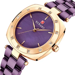 Premi di lusso in acciaio inossidabile al quarzo giapponese movt orologio da donna cina fabbrica casual analogico quadrato orologio da donna relojes para damas