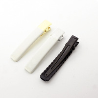 Barrette à cheveux en métal antidérapante pour enfants, style bec de canard, avec broderie Song Jin, sans nickel, électroplaquée, DIY, Japon, Corée