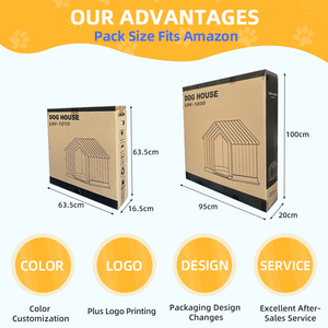 บ้านสุนัขขนาดใหญ่หรูหรา กันน้ำ สำหรับกลางแจ้ง พร้อมพื้นที่ห้องนั่งเล่น ลายเรียบหรู บ้านสุนัขพลาสติกสำหรับในบ้าน MOQ ต่ำ - Product Image 6