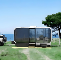 Maison conteneur préfabriquée moderne de luxe en acier, avec bureau et salon, processus de moulage intégré, modèles Apple Cabin de 10, 20 et 40 pieds