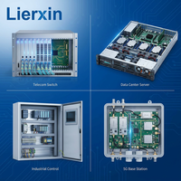 Carte mère Lierxin LEX personnalisée, PCB multicouche à nombre de couches élevé, avec vias aveugles et connecteurs à sertissage en cuivre épais, pour serveur haute vitesse