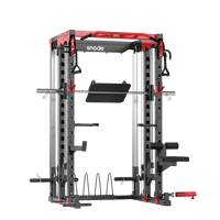 SNODE Máquina Smith Multifuncional de Acero Reforzado con Rack de Potencia y Cable Crossover para Sentadillas y Press de Banca, Entrenador de Fuerza para Gimnasio en Casa