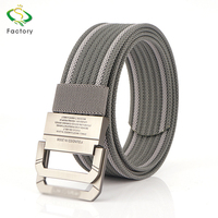 Ceinture tactique en toile réglable de qualité supérieure pour hommes, légère, en nylon, pour le sport de plein air, largeur 3,8 cm, boucle double en alliage personnalisable