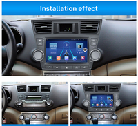 Autoradio multimédia 2 Din 2.5D avec écran tactile Wifi 4G DSP 9'' Android Bt 5.0 pour Toyota Highlander Kluger 2007~2014