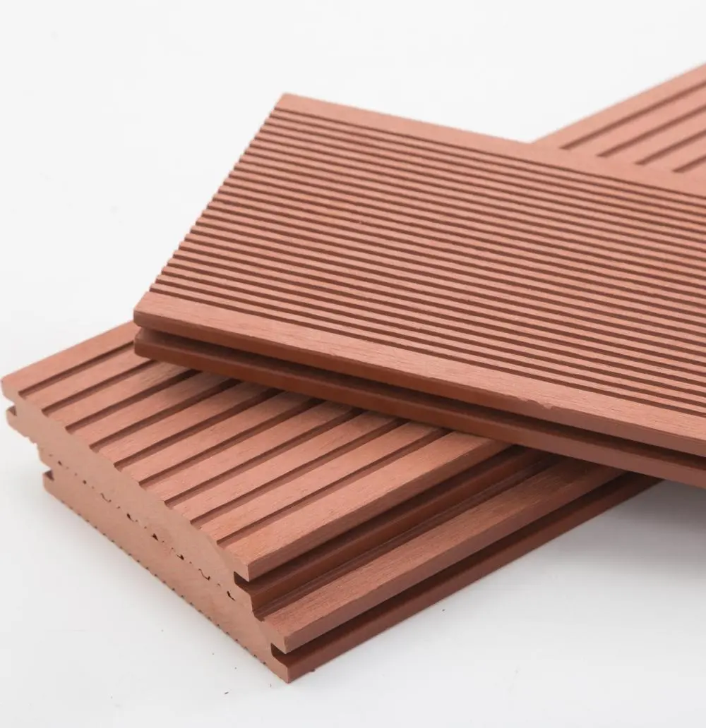 WPC Flooring Solid Wood Plastic Composite Board 145*20mm Waterproof Decking Cheap Balcony Patio Garden Landscaping & Decking