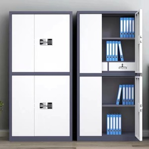 Armoire de classement sécurisée moderne à 2 portes en fer avec serrure à code pour documents importants, idéale pour les écoles et les hôpitaux, rangement métallique pour dossiers. - Product Image 1