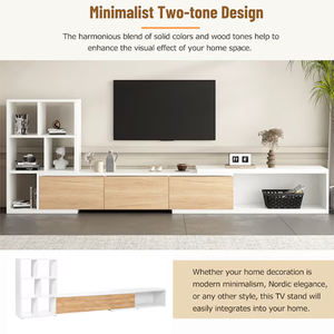 Meuble de salon design moderne de luxe à prix d'usine, <span class=keywords><strong>table</strong></span> <span class=keywords><strong>console</strong></span> extensible en bois, meuble TV extensible, support, étagère, armoire - Product Image 4