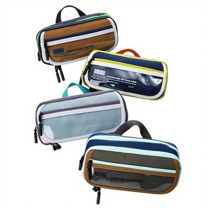 Trousse à crayons portable en toile pour étudiants <span class=keywords><strong>Xiao</strong></span> <span class=keywords><strong>Mei</strong></span>, couleurs contrastées, style 2025, grande capacité, simple, pour garçons - Product Image 1
