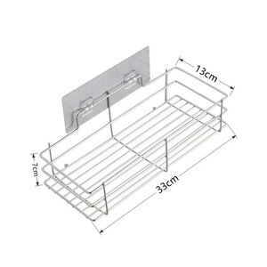 Stainless Steel <b>Corner</b> Bathroom <b>Shelf</b> No Drill Storage Rack Triangle Shape For Bathroom Supplies Kitchen Use - Product Image 2