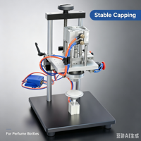 Machine de scellage semi-automatique pneumatique pour bouteilles en verre avec composants à roulements