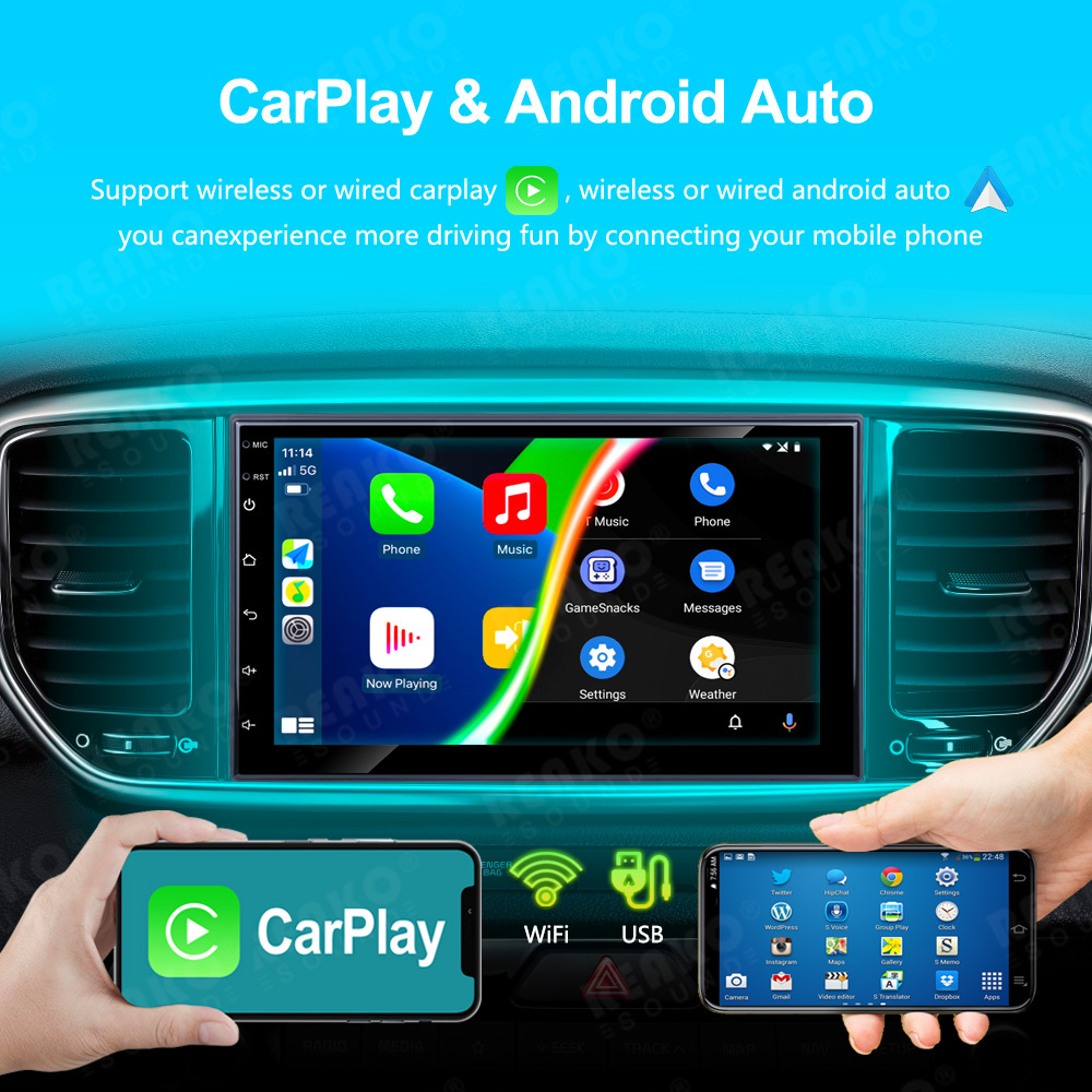 MTK 6580 7-10 Inch Touch Screen Car Radio Player with GPS, BT