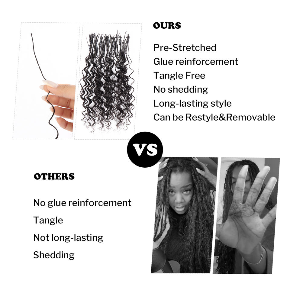 Wholesale Pre-Divided Indian Remy Human Hair Bulk Crochet Braids Deep Wave 18 Inches Natural Strands