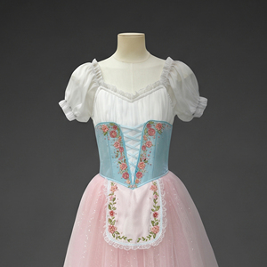 Traje de Ballet Fitdance La Fille Mal Garde Lise, Vestido de Ballet Romántico con Corsé de Manga Corta Abullonada y Tutú de Tul Rosa para Niñas - Product Image 2