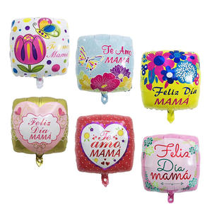 Ballons en feuille d'aluminium de forme carrée avec impression « Feliz Dia Mama » au design nouveau pour la fête des Pères/la fête des Mères - Product Image 2