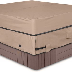 Couverture de bain R809 85x85x20 pouces en tissu Oxford kaki, durable, pour isolation de piscine extérieure - Product Image 1