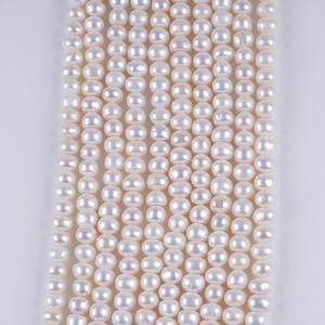 Perlas Naturales de Agua Dulce de 8-9 mm, Blancas, Planas, Sueltas, de Color Rosa, para Hacer Joyas, Pulseras y Accesorios - Product Image 5