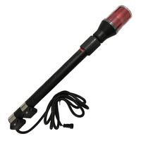 Feu arrière LED télescopique long pour moto et vélo, avec fonction d'avertissement de patrouille et clignotant pour la circulation