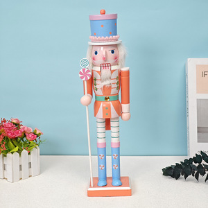 Nouvel Ornement de Noël Soldat Casse-Noisette Père Noël Peint à la Main 40cm Bois Moderne Marque WH Chine Modèle HB1159-38 Artisanat - Product Image 2
