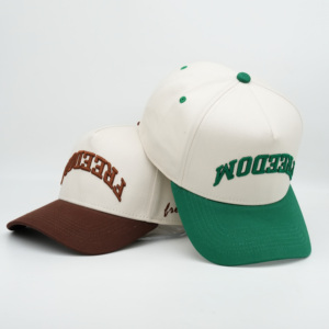 Tùy chỉnh 3D thêu logo 5 Bảng điều chỉnh Mens cong vành Bill k một khung a-frame 2 tone Snapback Snap lại bóng chày gorras mũ nón - Product Image 1
