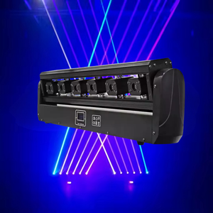 Luci a Testa Mobile Laser LED RGBW a 6 <span class=keywords><strong>Occhi</strong></span> 500mW con Controllo DMX512, Colore Rosso, Luci da Palco a Testa Mobile Laser a 6 <span class=keywords><strong>Occhi</strong></span> - Product Image 1