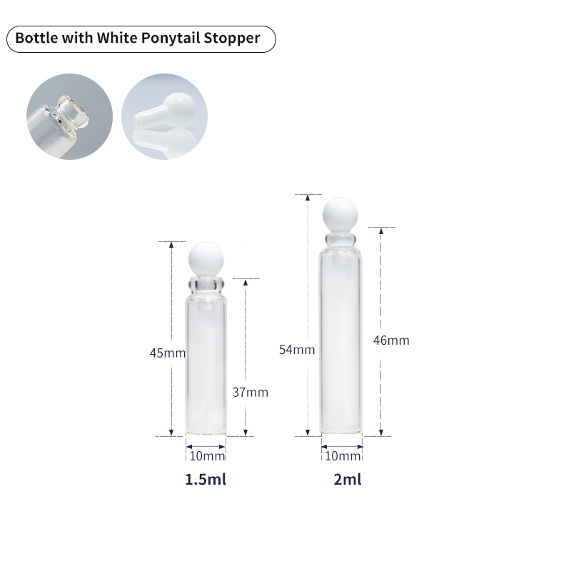 Transparent Bottle + White Ball Stopper