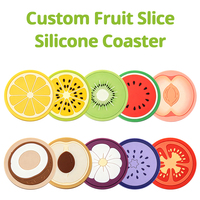 Schattige fruitplakjes PVC onderzetter zacht rubber hittebestendig antislip bekeronderzetter tafeldecoratie voor huis keuken gepersonaliseerd huis cadeau