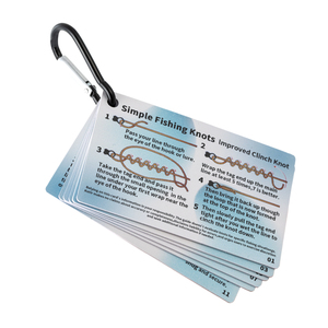 LUSHAZER – Lot de 12 cartes de guides de nœuds de pêche essentiels en PVC, guide de poche portable pour tous les pêcheurs - Product Image 1