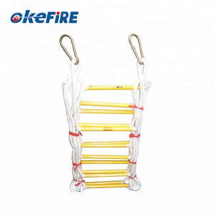 Xách Tay Cứu Hỏa Khẩn Cấp Leo Polypropylene Sợi Dây Thép Hỗn Hợp Folding Rope Ladder Với Móc Thép - Product Image 1
