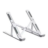 Support pour ordinateur portable pliable en aluminium réglable en hauteur, support ergonomique pour ordinateur portable, support ergonomique pour bureau