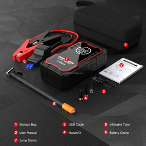 เครื่องช่วยสตาร์ทรถยนต์ 3000A Peak 4-in-1 ความจุ 20000mAh พร้อ<span class=keywords><strong>ม</strong></span>เครื่องสูบลม 150PSI แบตเตอรี่สำรอง 12V OEM - Product Image 4