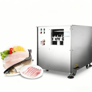 Macchina Automatica in Acciaio Inox per Taglio Obliquo di Filetti di <span class=keywords><strong>Pesce</strong></span>, Attrezzatura Durevole per Affettatura di <span class=keywords><strong>Pesce</strong></span> Fresco per Laboratori di Lavorazione - Product Image 1