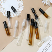 Mini Botella de Perfume de Prueba, 2ml 3ml 5ml 10ml, con Tapa de Rosca, Recargable, en Forma de Cilindro Delgado, Color Personalizado