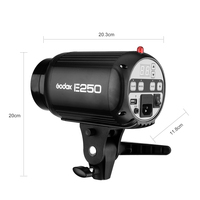 Kit Flash de Studio Godox E250 250Ws avec Softbox Grille 50x70cm, Support d'Éclairage 180cm et Déclencheur AT-16 pour Prise de Vue Photo