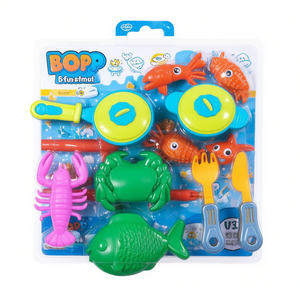 Juego de Juguetes de Cocina de Mariscos para Niños con Ollas, Peces, Cangrejos y Langostas, Juguete de Simulación - Product Image 2