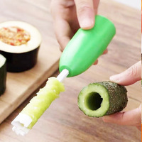 4-In-1 Efficiënte Plastic Fruit Corer Tool Set Groentevlees Vuller Spiralisator Kern Gat Digger Met Vervangbare Kop