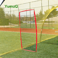 YumuQ Cage de frappe de baseball portable avec logo personnalisé, 40' x 12' x 9', cadre en fibre de verre, filet de baseball avec sac de transport